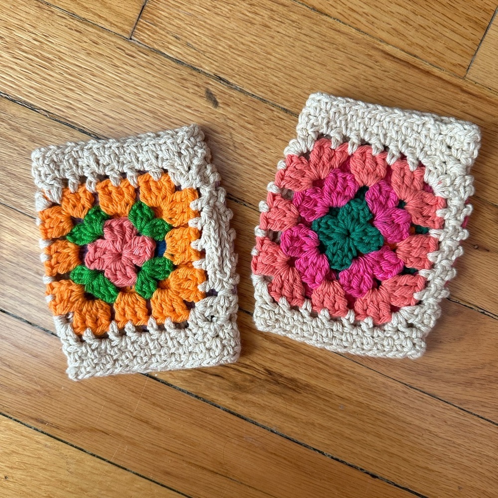 Colorful Crochet Fingerless Gloves - Picture 2 of 6